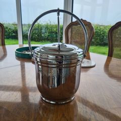 Vintage Chromium on Solid Brass Ice Bucket