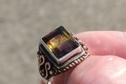 Large Green Citrine Sterling Silver Ring