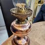 Victorian duplex copper oil lamp. Working.  Polished Image 5