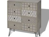 Sideboard 8 Drawers Grey