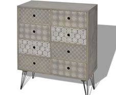 Sideboard 8 Drawers Grey