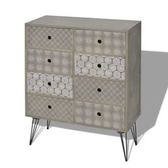 Sideboard 8 Drawers Grey