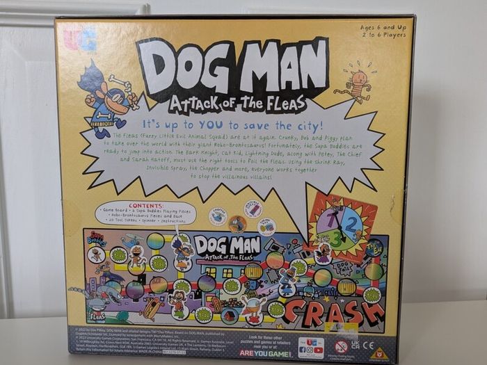 Dog Man Attack of the Fleas boardgame
