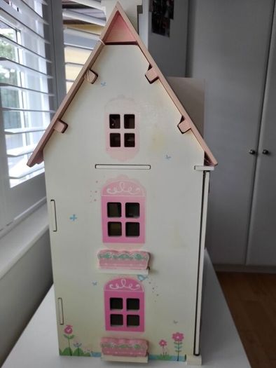 Wooden Dolls House with accessories