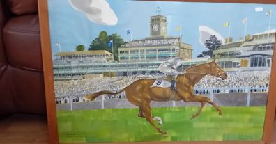 Large Vintage Guinness Horseracing Print