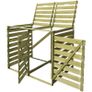 Double Wheelie Bin Shed 240 L Impregnated Wood Image 4