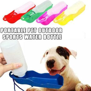 1Pcs Red Pet Cat Dog Bottle Water Dispenser Outdoor Travel Portable Feeder