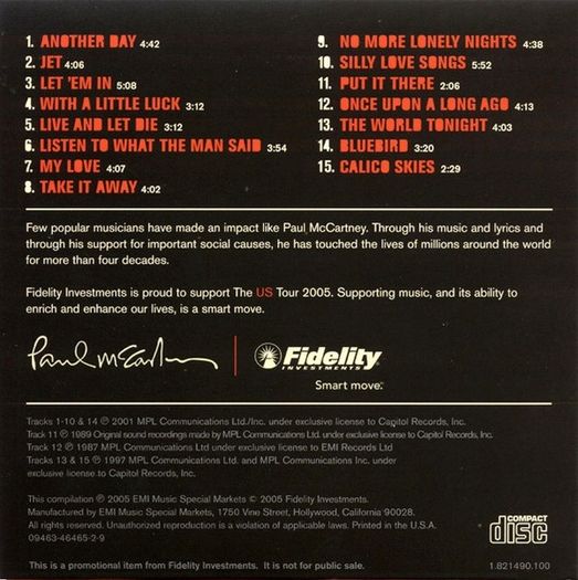 Paul McCartney - Never Stop Doing What You Love  CD