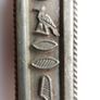 Vintage 925 Sterling Silver Egyptian Cartouche Design Charm pendant Hallmarked, and chain L 16" - 14,83g Image 7