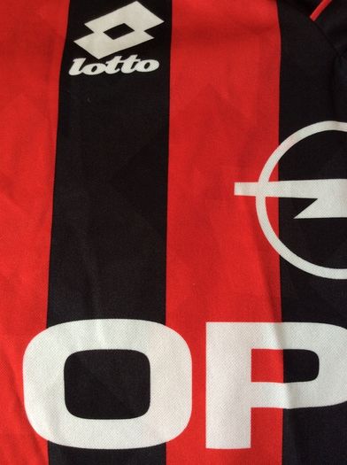 AC Milan Jersey. Official Lotto Mens Home Jersey. Season 1994/1995. Original From The Time. Not A Modern Day Remake.