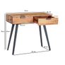Solid Acacia Wood Console Table with 2 Drawers Image 7