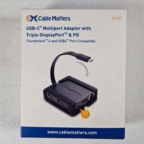 Cable Matters - USB-C Multiport Adapter with Triple DisplayPort & PD