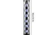 34.4" Barber Shop Led Checked Style Pole Light - Free Delivery Or Pick Up In Store