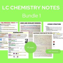 Leaving Cert HL Chemistry Notes (3 bundles available)
