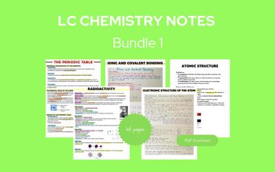 Leaving Cert HL Chemistry Notes (3 bundles available)