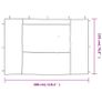 BN  Sidewall 2 pcs with Window PE Green for Party Tent Image 4