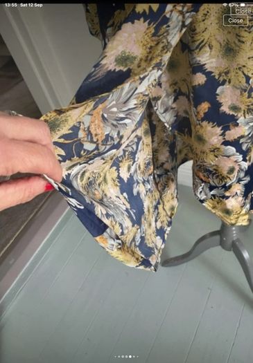 dress Bnwt ichi dress navy floral print dress size small 10/12
