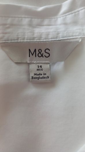 M & S Ladies White Shirt Size 14