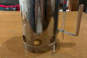 Metal Charcoal Lighter with Wooden Handle - Charcoal Lighter with Heat Shield - Quick Lighter