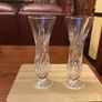 Two Galway Crystal vasesFURTHER  REDUCED in perfect condition , as just displayed .height is 9 inches . Image 4