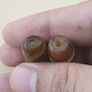Vintage Himalayan Tibetan Treasure Vase & Stripe Pattern Agate Dzi Beads Image 5
