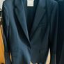 Pinko black suit with leather detail Image 3