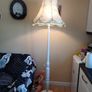 Large Vintage Wooden Floor Lamp Image 2