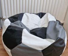 Football bean bag and footrest.