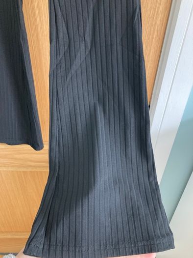 Temu Ribbed Flared Leg Pants Casual & Comfortable Trousers size XS UK 6