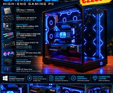 High-end Gaming Pc  Ryzen 7 7800x3d  Asus Radeon Rx 9070 Xt  32gb Ddr5 Rgb