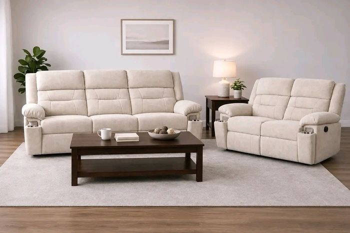 New 3+2 Montana Fabric Recliner Sofa Set