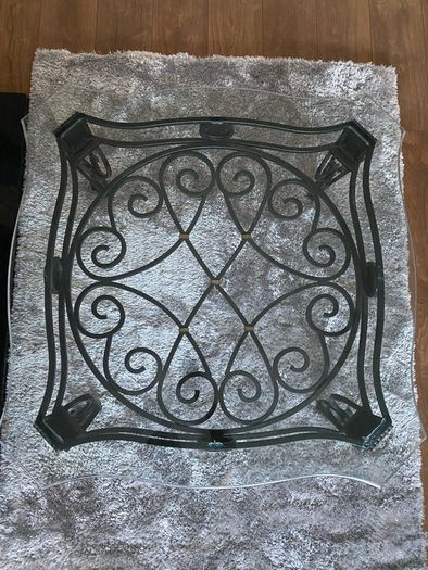 Glass top coffee table