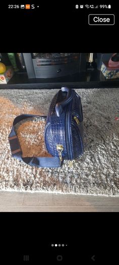 Navy hardcase travel bag