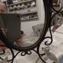 Vintage Wrought Iron free Standing Mirror Image 3