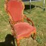 antique armchair carved walnut 1874 Image 3