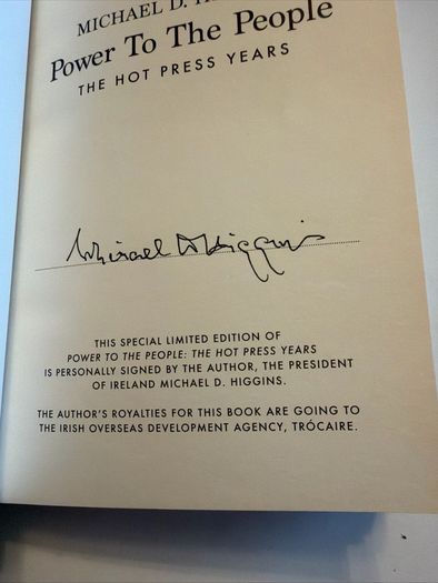 Michael D.Higgins - Power to the People. Signed. 1st Ed.