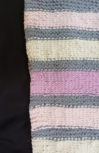 Large Hand-knitted Toasty Baby Blanket