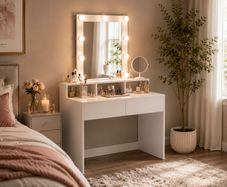 Dressing table LED Bulbs Hollywood mirror Vanity Table