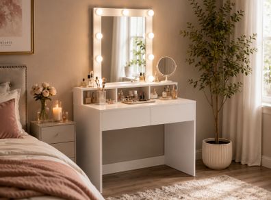 Dressing table LED Bulbs Hollywood mirror Vanity Table