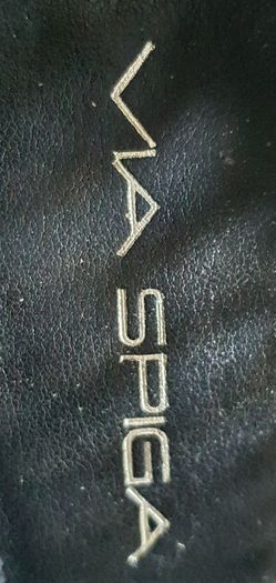 VIA SPIGA black leather suede open-toe high heels Sz 41 (Fit 7-7.5UK) - Rrp 125 (New)