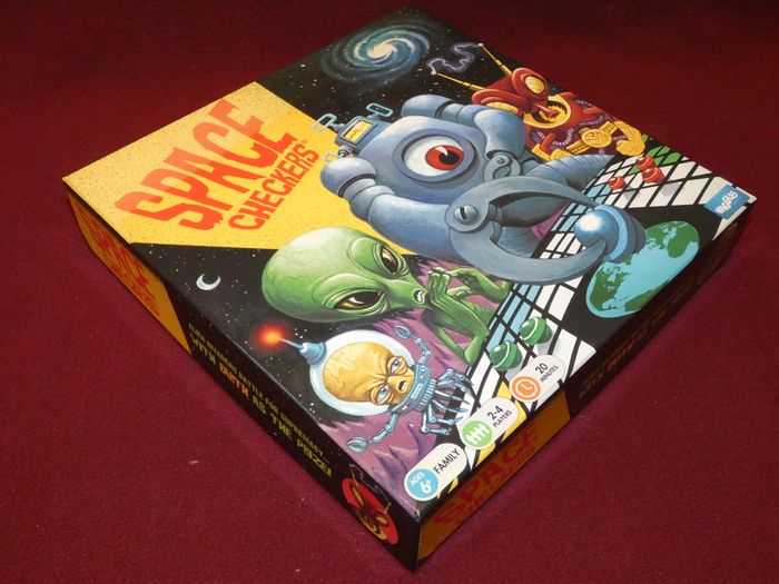Space Checkers Board Game Wiggles 2012 Unused Boxed