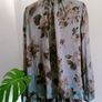 Floral Italian silk blouse size 10-12 Image 4