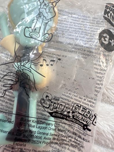 Burger King Squidward Toy SpongeBob Search For SquarePants Movie 2025 approx. 10 cm. Please see photos