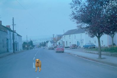 Vintage 35mm Kodachrome Slide - Main Street Carnew Co Wicklow 1975