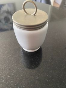 Royal Worcester crown wear plain white egg coddler