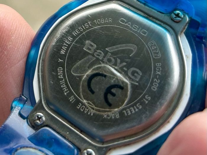 Casio BabyG Vintage Translucent Blue Digital Watch Module 2477  New Battery