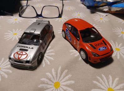 Scalextric Focus and Corolla