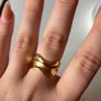 Costume Statement Gold Tone Ring Image 4
