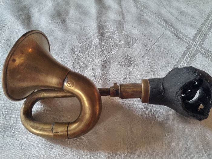 Old brass Mercedes car horn
