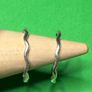 Handmade sterling silver wave rings. Size K Image 4